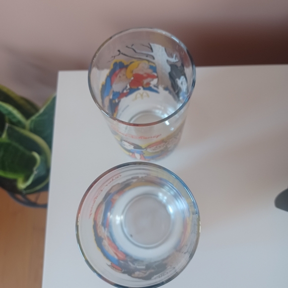 Vintage Collectible Snow White Glass McDonalds Disney Coca-Cola Set Of 2 - Picture 5 of 9